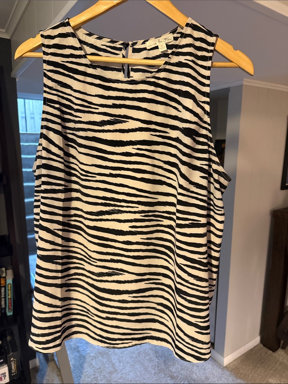 nine britton Black & White Zebra-Print Mini Dress